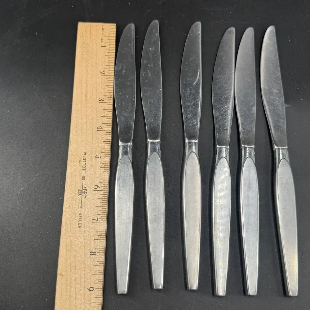 Oneida Community FROSTFIRE Set of 6 Dinner Knives 9